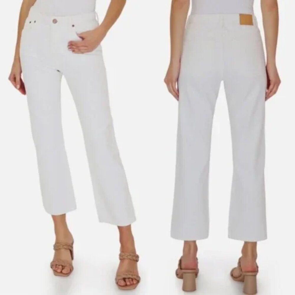 *NWT* Avec Les‎ Filles High Rise Straight Leg Holiday Casual Denim Jeans White